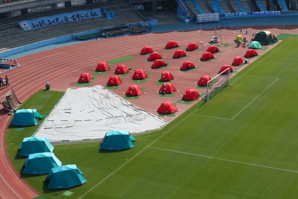 今年7月、FC東京戦に合わせて等々力陸上競技場に泊まるイベントが開催された（写真：川崎フロンターレ提供）