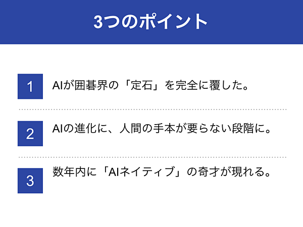 大橋拓文 もう人間のお手本は不要 アルファ碁 の恐るべき進化