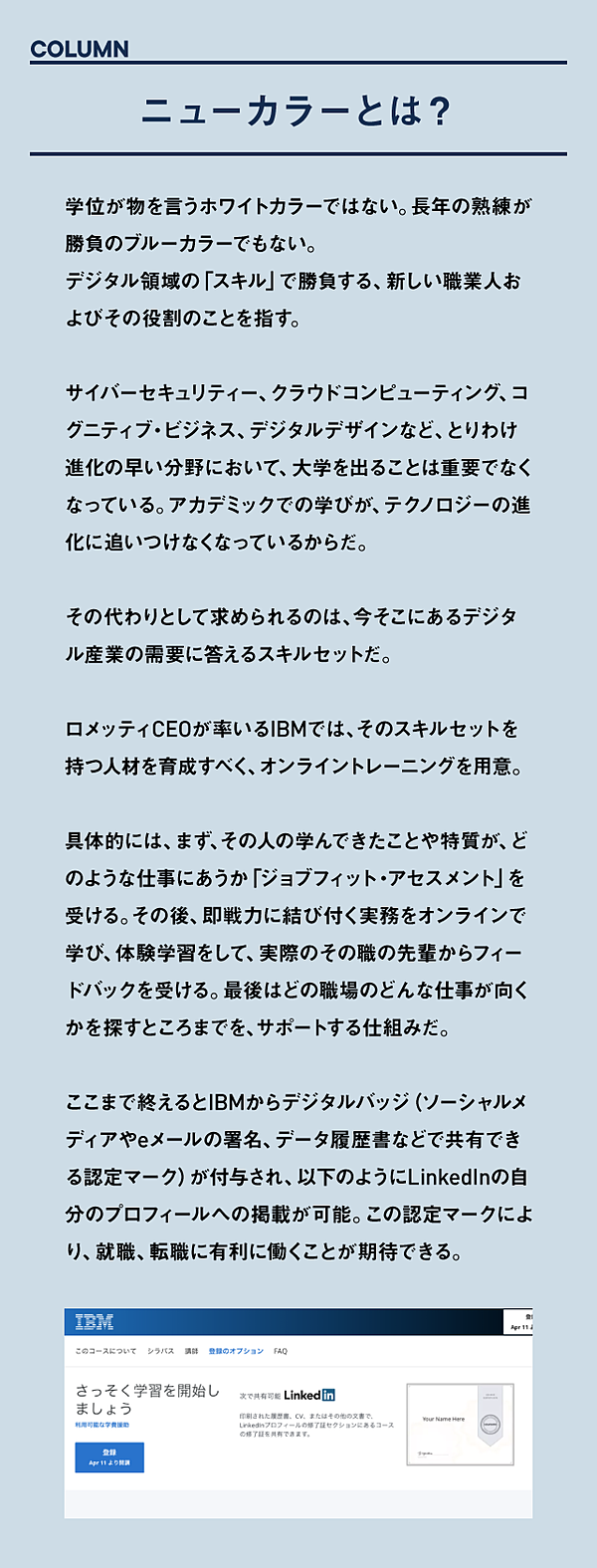 学位不要 求めるのはスキルだけ ニューカラー の時代が来た