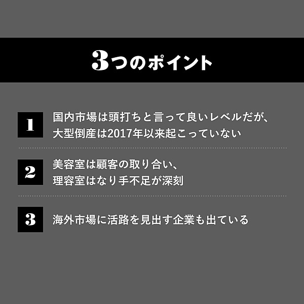 深刻 国内は頭打ち 理美容室やエステ が生き残る道