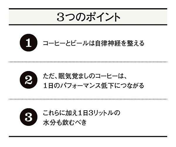 解説 なぜ コーヒーとビール が仕事の能率を高めるのか