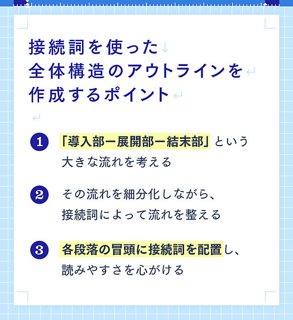 書く技術 接続詞 4タイプ10種類 で文章を速く わかりやすく