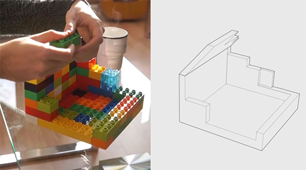 イメージはレゴ独特の凹凸がなくなり、滑らかなデータに変換される