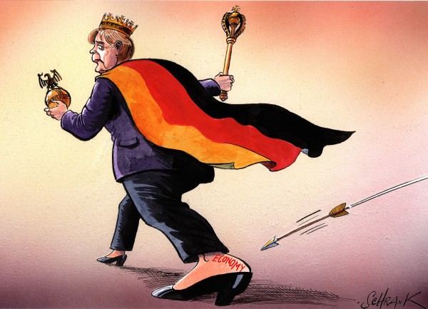 メルケル首相の“アキレス腱“は経済だ。その弓矢はどこから来るのだろうか？(Peter Schrank, the Economist)
