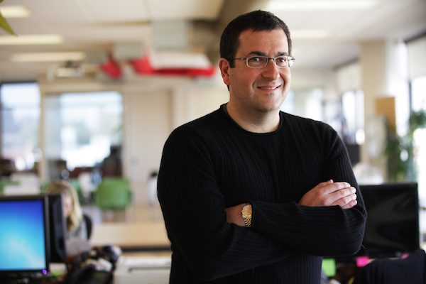 David Goldberg, the chief executive of Survey Monkey, at the firm's headquarters in Palo Alto.