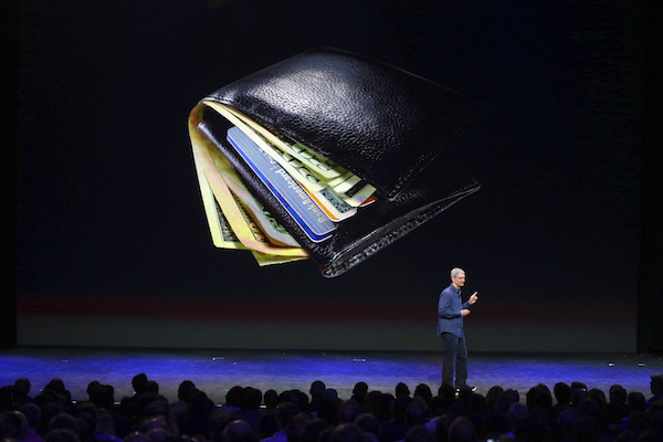 Chief executive Tim Cook introduces Apple Pay in Cupertino, Calif.
