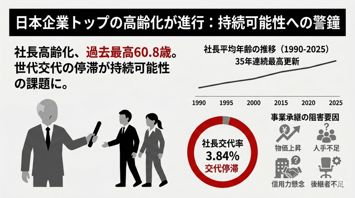 なぜ社長交代は進まないのか？