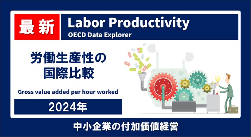 日本の労働生産性は何位？ 2024年 OECD Data Explorer