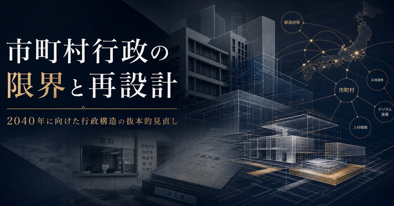 市町村行政の限界と再設計——2040年に向けた行政構造の抜本的見直し