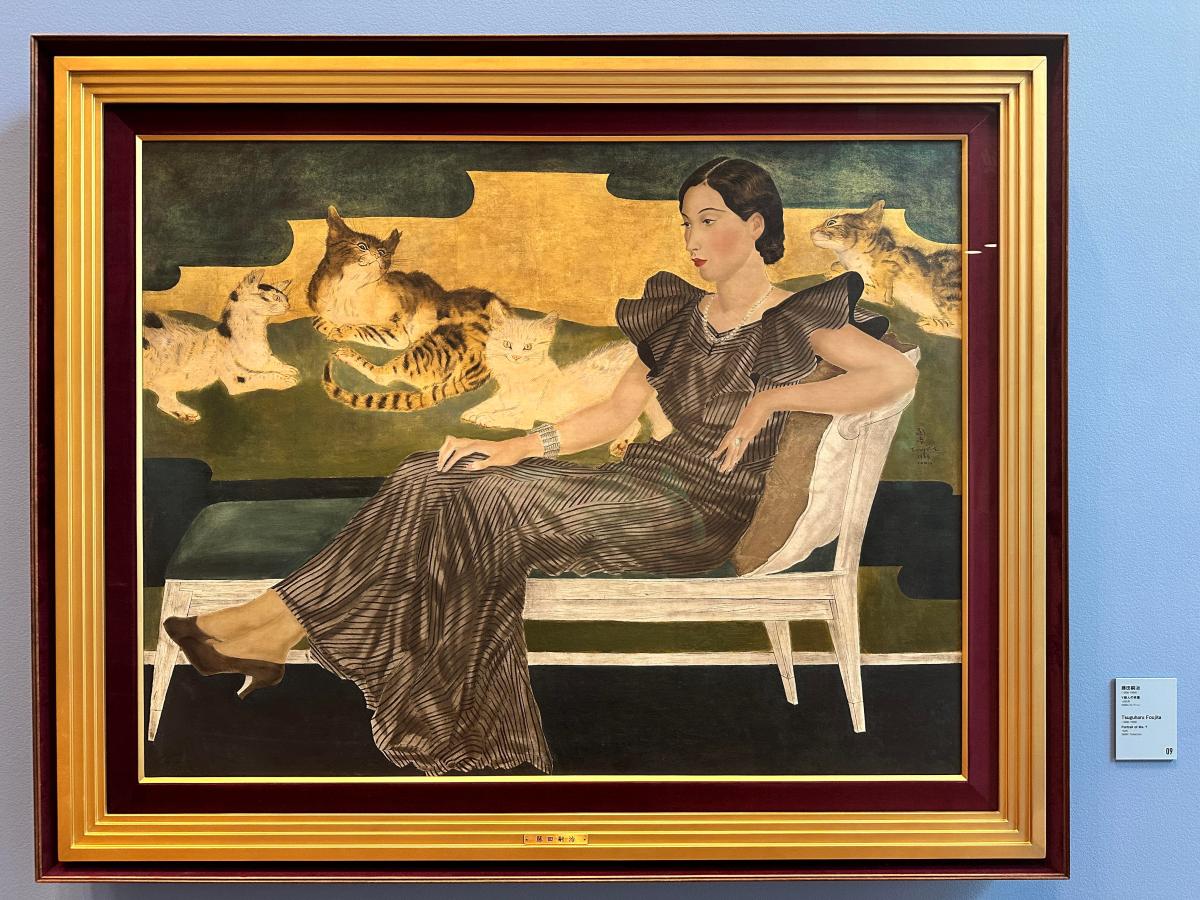 藤田嗣治、ジルベール ペトリデスの肖像、希少画集画、新品額付 四角い  